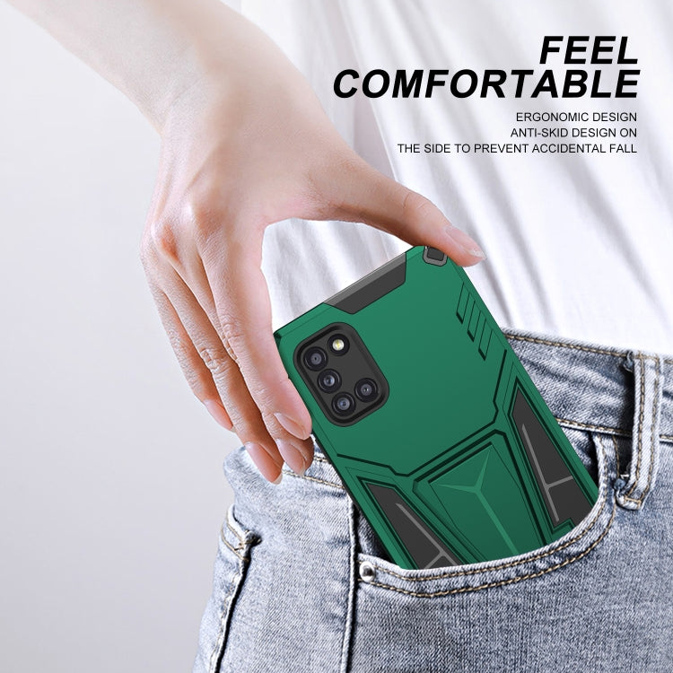 Super V Armor PC + TPU Shockproof Case with Invisible Holder, For Samsung Galaxy A31