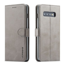 Load image into Gallery viewer, LC.IMEEKE Calf Texture Horizontal Flip Leather Case, with Holder &amp; Card Slots &amp; Wallet, For Galaxy Note 10 Plus, For Galaxy S10, For Galaxy S10 Plus, For Galaxy S10e, For Galaxy A6 Plus (2018)