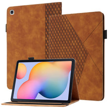 Load image into Gallery viewer, Rhombus Skin Feel Horizontal Flip Tablet Leather Case with Card Slots &amp; Holder, For Samsung Galaxy Tab S6 Lite SM-P610/T615, For Samsung Galaxy Tab A 10.1 2019 T510, For Samsung Galaxy Tab A7 10.4 2020 T500/T505                                         ...