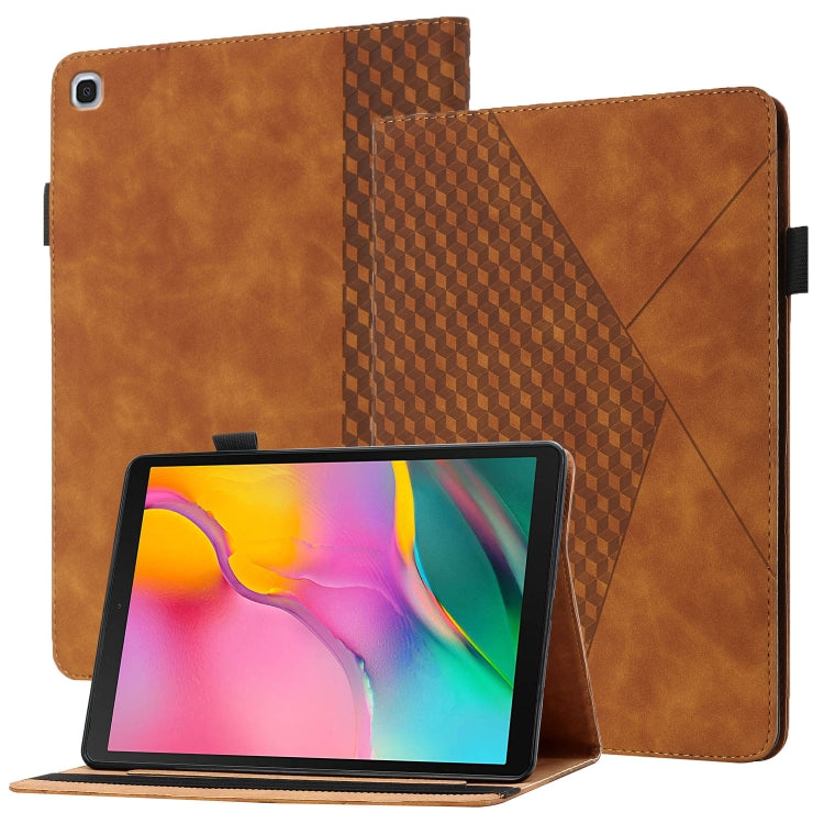 Rhombus Skin Feel Horizontal Flip Tablet Leather Case with Card Slots & Holder, For Samsung Galaxy Tab S6 Lite SM-P610/T615, For Samsung Galaxy Tab A 10.1 2019 T510, For Samsung Galaxy Tab A7 10.4 2020 T500/T505                                         ...