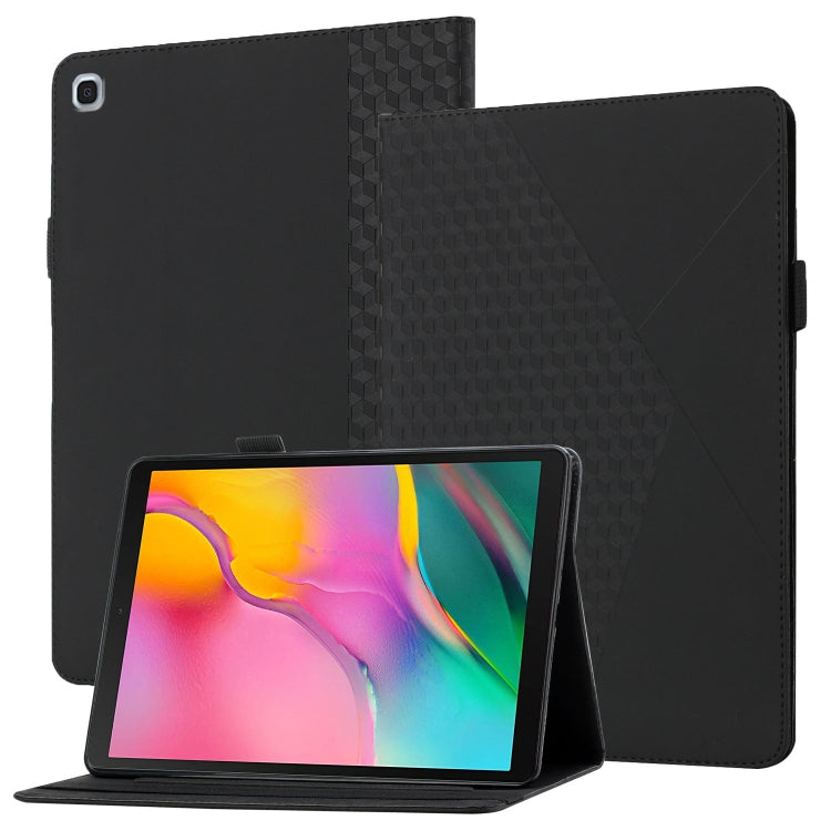 Rhombus Skin Feel Horizontal Flip Tablet Leather Case with Card Slots & Holder, For Samsung Galaxy Tab S6 Lite SM-P610/T615, For Samsung Galaxy Tab A 10.1 2019 T510, For Samsung Galaxy Tab A7 10.4 2020 T500/T505                                         ...