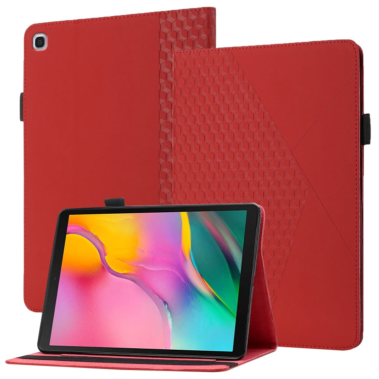 Rhombus Skin Feel Horizontal Flip Tablet Leather Case with Card Slots & Holder, For Samsung Galaxy Tab S6 Lite SM-P610/T615, For Samsung Galaxy Tab A 10.1 2019 T510, For Samsung Galaxy Tab A7 10.4 2020 T500/T505                                         ...