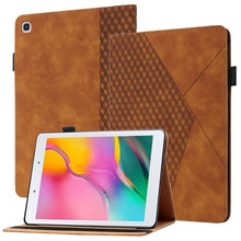 Load image into Gallery viewer, Rhombus Skin Feel Horizontal Flip Tablet Leather Case with Card Slots &amp; Holder, For Samsung Galaxy Tab S6 Lite SM-P610/T615, For Samsung Galaxy Tab A 10.1 2019 T510, For Samsung Galaxy Tab A7 10.4 2020 T500/T505                                         ...