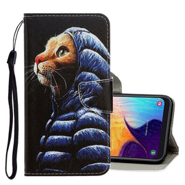 3D Colored Drawing Horizontal Flip PU Leather Case with Holder & Card Slots & Wallet, For Galaxy A40, For Galaxy A50, For Galaxy A70