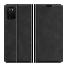 Load image into Gallery viewer, Retro-skin Magnetic Suction Leather Case with Holder &amp; Card Slots &amp; Wallet, For Galaxy A03s 166mm