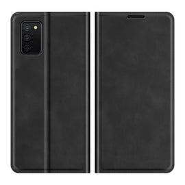 Retro-skin Magnetic Suction Leather Case with Holder & Card Slots & Wallet, For Galaxy A03s 166mm