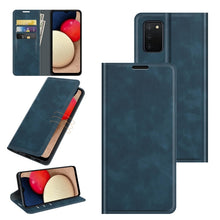 Load image into Gallery viewer, Retro-skin Magnetic Suction Leather Case with Holder &amp; Card Slots &amp; Wallet, For Galaxy A03s 166mm