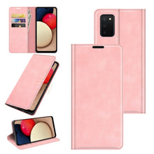 Load image into Gallery viewer, Retro-skin Magnetic Suction Leather Case with Holder &amp; Card Slots &amp; Wallet, For Galaxy A03s 166mm