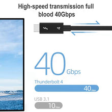 Load image into Gallery viewer, USB-C / Type-C Male to USB-C / Type-C Male Multi-function Transmission Cable for Thunderbolt 4, 0.3m, 0.8m, 1m, 1.2m