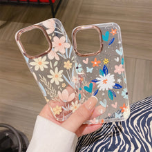 Load image into Gallery viewer, Glitter Powder Electroplating Flower Shockproof Phone Case, For iPhone 13, For iPhone 13 Pro, For iPhone 13 Pro Max, For iPhone 12 / 12 Pro, For iPhone 12 Pro Max, For iPhone 11