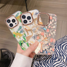 Load image into Gallery viewer, Glitter Powder Electroplating Flower Shockproof Phone Case, For iPhone 11 Pro, For iPhone 11 Pro Max