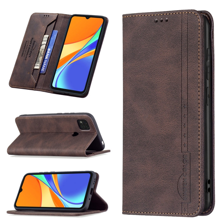 Magnetic RFID Blocking Anti-Theft Leather Case with Holder & Card Slots & Wallet, For Xiaomi Redmi 9A, For Xiaomi Redmi 9C / Poco C31, For Xiaomi Redmi 9, For Xiaomi Redmi 10, For Xiaomi Redmi Note 9/Redmi 10X 4G, For Xiaomi Redmi Note 9 Pro Max       ...