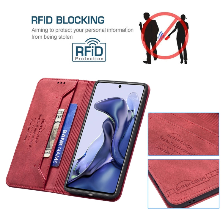 Magnetic RFID Blocking Anti-Theft Leather Case with Holder & Card Slots & Wallet, For Xiaomi 11T / 11T Pro, For Xiaomi Poco M3/Redmi Note 9 4G, For Xiaomi Poco M3 Pro/Redmi Note 10 5G, For Xiaomi Poco X3 / X3 NFC