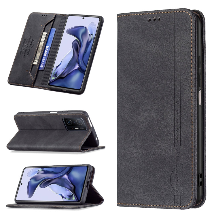 Magnetic RFID Blocking Anti-Theft Leather Case with Holder & Card Slots & Wallet, For Xiaomi 11T / 11T Pro, For Xiaomi Poco M3/Redmi Note 9 4G, For Xiaomi Poco M3 Pro/Redmi Note 10 5G, For Xiaomi Poco X3 / X3 NFC