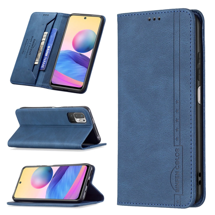 Magnetic RFID Blocking Anti-Theft Leather Case with Holder & Card Slots & Wallet, For Xiaomi 11T / 11T Pro, For Xiaomi Poco M3/Redmi Note 9 4G, For Xiaomi Poco M3 Pro/Redmi Note 10 5G, For Xiaomi Poco X3 / X3 NFC
