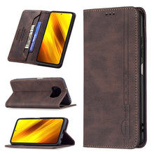 Load image into Gallery viewer, Magnetic RFID Blocking Anti-Theft Leather Case with Holder &amp; Card Slots &amp; Wallet, For Xiaomi 11T / 11T Pro, For Xiaomi Poco M3/Redmi Note 9 4G, For Xiaomi Poco M3 Pro/Redmi Note 10 5G, For Xiaomi Poco X3 / X3 NFC