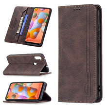 Load image into Gallery viewer, Magnetic RFID Blocking Anti-Theft Leather Case with Holder &amp; Card Slots &amp; Wallet, For Samsung Galaxy A11 / M11, For Samsung Galaxy A12, For Samsung Galaxy A21s, For Samsung Galaxy A21, For Samsung Galaxy A22 4G, For Samsung Galaxy A22 5G               ...
