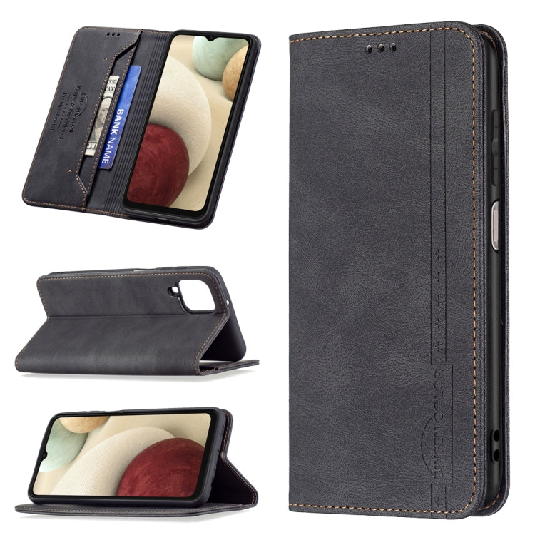 Magnetic RFID Blocking Anti-Theft Leather Case with Holder & Card Slots & Wallet, For Samsung Galaxy A11 / M11, For Samsung Galaxy A12, For Samsung Galaxy A21s, For Samsung Galaxy A21, For Samsung Galaxy A22 4G, For Samsung Galaxy A22 5G               ...