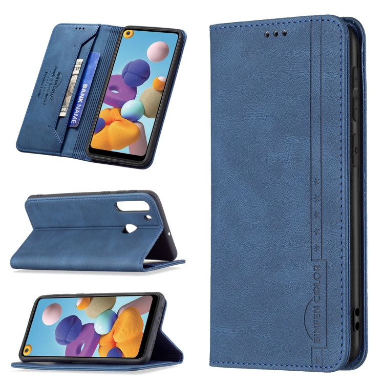 Magnetic RFID Blocking Anti-Theft Leather Case with Holder & Card Slots & Wallet, For Samsung Galaxy A11 / M11, For Samsung Galaxy A12, For Samsung Galaxy A21s, For Samsung Galaxy A21, For Samsung Galaxy A22 4G, For Samsung Galaxy A22 5G               ...