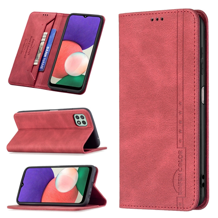 Magnetic RFID Blocking Anti-Theft Leather Case with Holder & Card Slots & Wallet, For Samsung Galaxy A11 / M11, For Samsung Galaxy A12, For Samsung Galaxy A21s, For Samsung Galaxy A21, For Samsung Galaxy A22 4G, For Samsung Galaxy A22 5G               ...