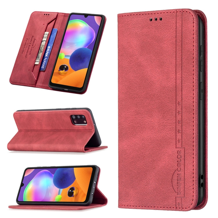 Magnetic RFID Blocking Anti-Theft Leather Case with Holder & Card Slots & Wallet, For Samsung Galaxy A11 / M11, For Samsung Galaxy A12, For Samsung Galaxy A21s, For Samsung Galaxy A21, For Samsung Galaxy A22 4G, For Samsung Galaxy A22 5G               ...