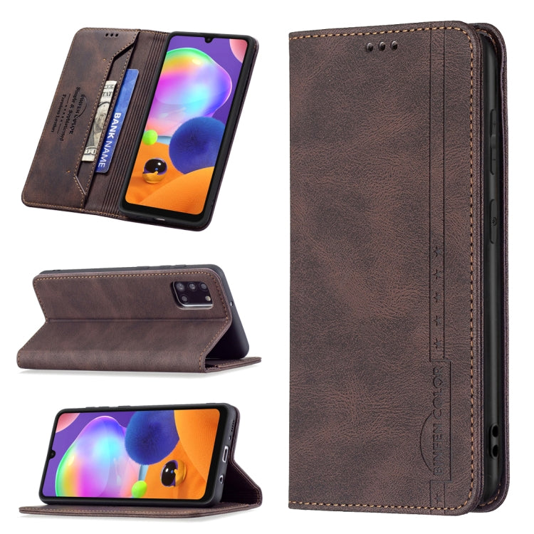 Magnetic RFID Blocking Anti-Theft Leather Case with Holder & Card Slots & Wallet, For Samsung Galaxy A11 / M11, For Samsung Galaxy A12, For Samsung Galaxy A21s, For Samsung Galaxy A21, For Samsung Galaxy A22 4G, For Samsung Galaxy A22 5G               ...