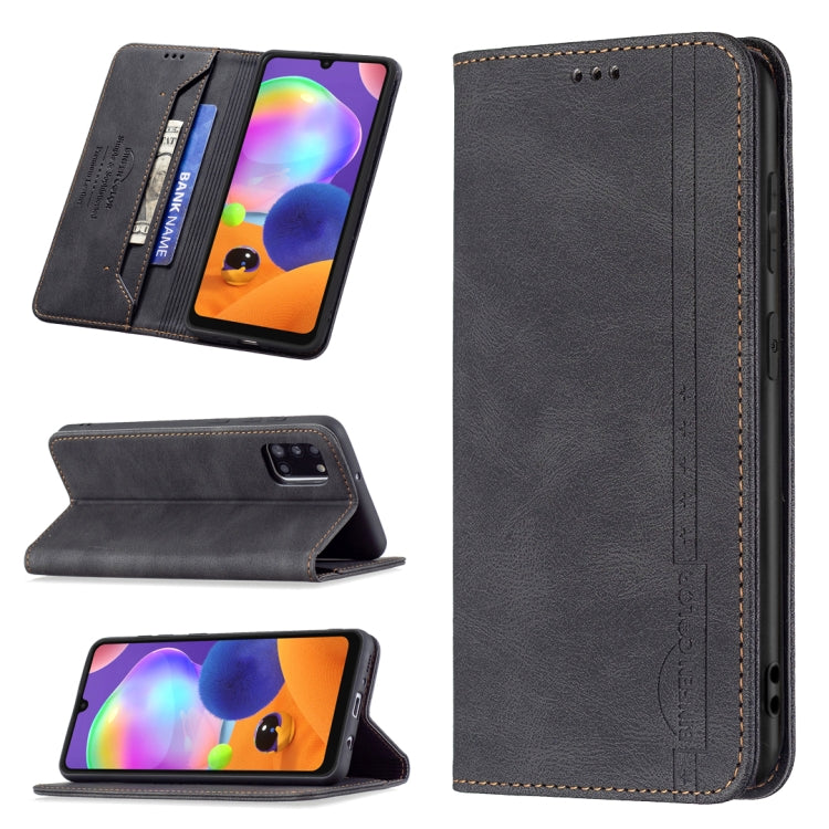 Magnetic RFID Blocking Anti-Theft Leather Case with Holder & Card Slots & Wallet, For Samsung Galaxy A11 / M11, For Samsung Galaxy A12, For Samsung Galaxy A21s, For Samsung Galaxy A21, For Samsung Galaxy A22 4G, For Samsung Galaxy A22 5G               ...