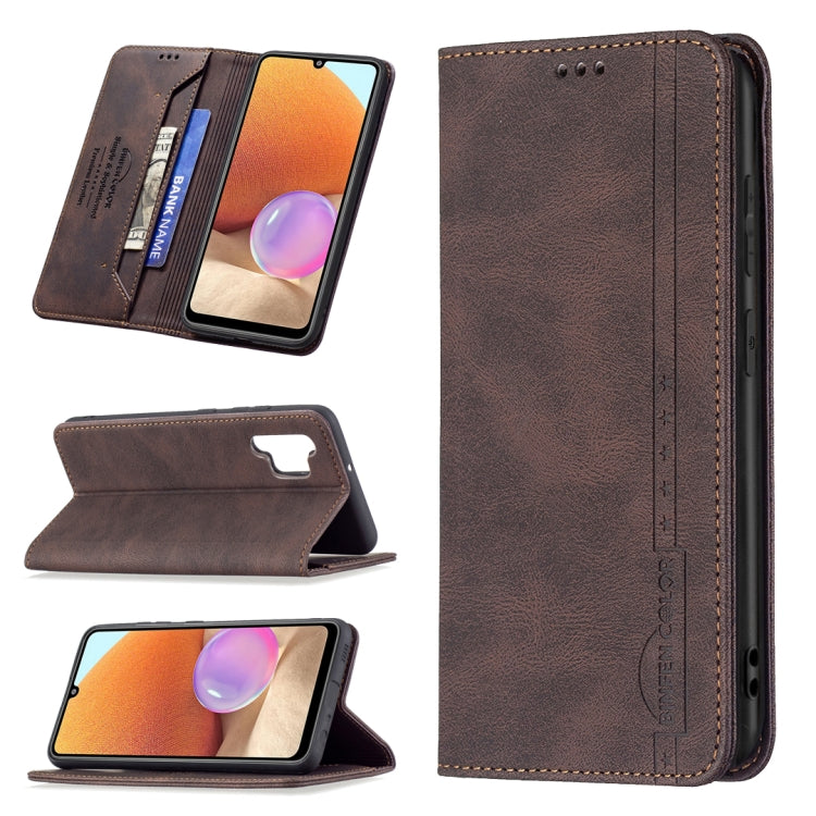 Magnetic RFID Blocking Anti-Theft Leather Case with Holder & Card Slots & Wallet, For Samsung Galaxy A11 / M11, For Samsung Galaxy A12, For Samsung Galaxy A21s, For Samsung Galaxy A21, For Samsung Galaxy A22 4G, For Samsung Galaxy A22 5G               ...