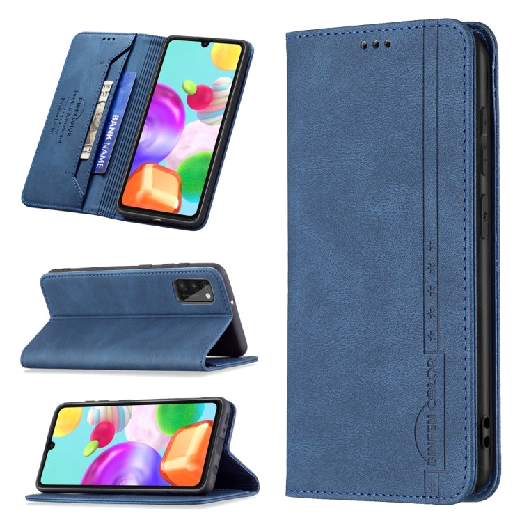 Magnetic RFID Blocking Anti-Theft Leather Case with Holder & Card Slots & Wallet, For Samsung Galaxy A11 / M11, For Samsung Galaxy A12, For Samsung Galaxy A21s, For Samsung Galaxy A21, For Samsung Galaxy A22 4G, For Samsung Galaxy A22 5G               ...