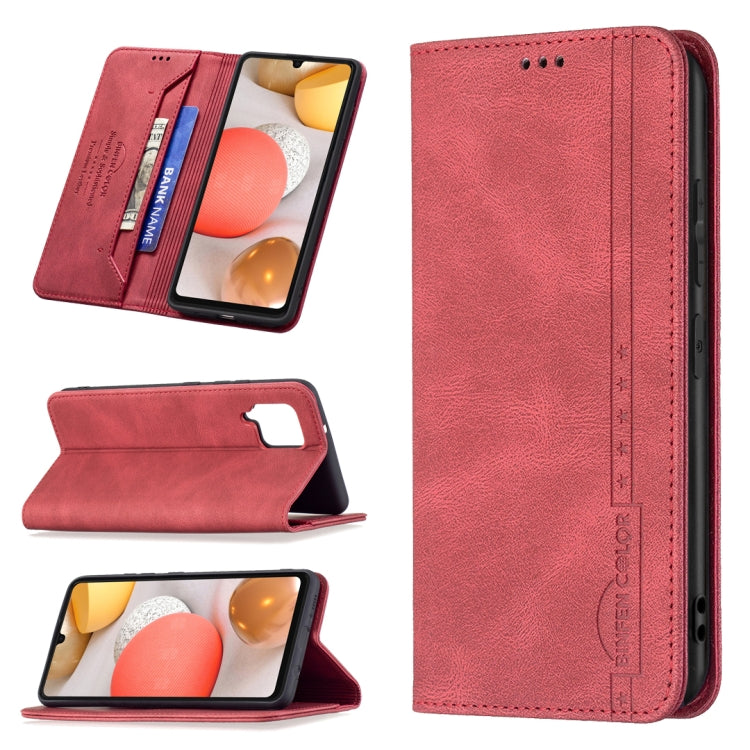 Magnetic RFID Blocking Anti-Theft Leather Case with Holder & Card Slots & Wallet, For Samsung Galaxy A11 / M11, For Samsung Galaxy A12, For Samsung Galaxy A21s, For Samsung Galaxy A21, For Samsung Galaxy A22 4G, For Samsung Galaxy A22 5G               ...