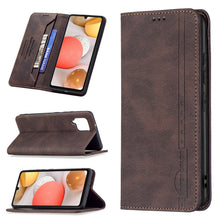 Load image into Gallery viewer, Magnetic RFID Blocking Anti-Theft Leather Case with Holder &amp; Card Slots &amp; Wallet, For Samsung Galaxy A11 / M11, For Samsung Galaxy A12, For Samsung Galaxy A21s, For Samsung Galaxy A21, For Samsung Galaxy A22 4G, For Samsung Galaxy A22 5G               ...