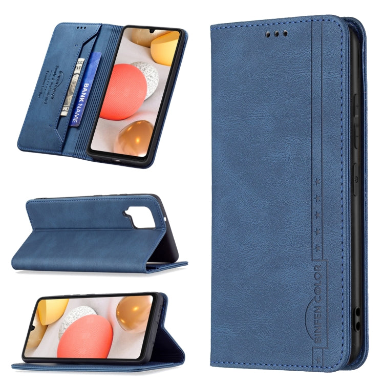 Magnetic RFID Blocking Anti-Theft Leather Case with Holder & Card Slots & Wallet, For Samsung Galaxy A11 / M11, For Samsung Galaxy A12, For Samsung Galaxy A21s, For Samsung Galaxy A21, For Samsung Galaxy A22 4G, For Samsung Galaxy A22 5G               ...
