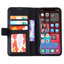 Load image into Gallery viewer, GEBEI Top-grain Leather Horizontal Flip Protective Case with Holder &amp; Card Slots &amp; Wallet &amp; Photo Frame, For iPhone 13, For iPhone 13 Pro, For iPhone 13 Pro Max