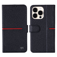 Load image into Gallery viewer, GEBEI Top-grain Leather Horizontal Flip Protective Case with Holder &amp; Card Slots &amp; Wallet &amp; Photo Frame, For iPhone 13, For iPhone 13 Pro, For iPhone 13 Pro Max