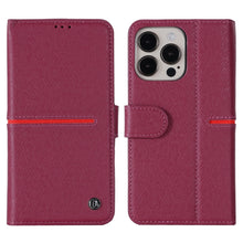 Load image into Gallery viewer, GEBEI Top-grain Leather Horizontal Flip Protective Case with Holder &amp; Card Slots &amp; Wallet &amp; Photo Frame, For iPhone 13, For iPhone 13 Pro, For iPhone 13 Pro Max