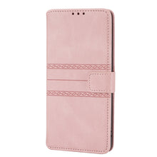 Load image into Gallery viewer, Embossed Striped Magnetic Buckle PU + TPU Horizontal Flip Leather Case, For Samsung Galaxy A02s 166mm