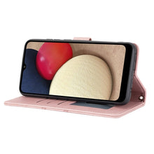 Load image into Gallery viewer, Embossed Striped Magnetic Buckle PU + TPU Horizontal Flip Leather Case, For Samsung Galaxy A02s 166mm