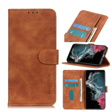 Load image into Gallery viewer, KHAZNEH Retro Texture PU + TPU Horizontal Flip Leather Case with Holder &amp; Card Slots &amp; Wallet, For Samsung Galaxy S22 5G, For Samsung Galaxy S22+ 5G, For Samsung Galaxy S22 Ultra 5G, For Xiaomi Civi 5G