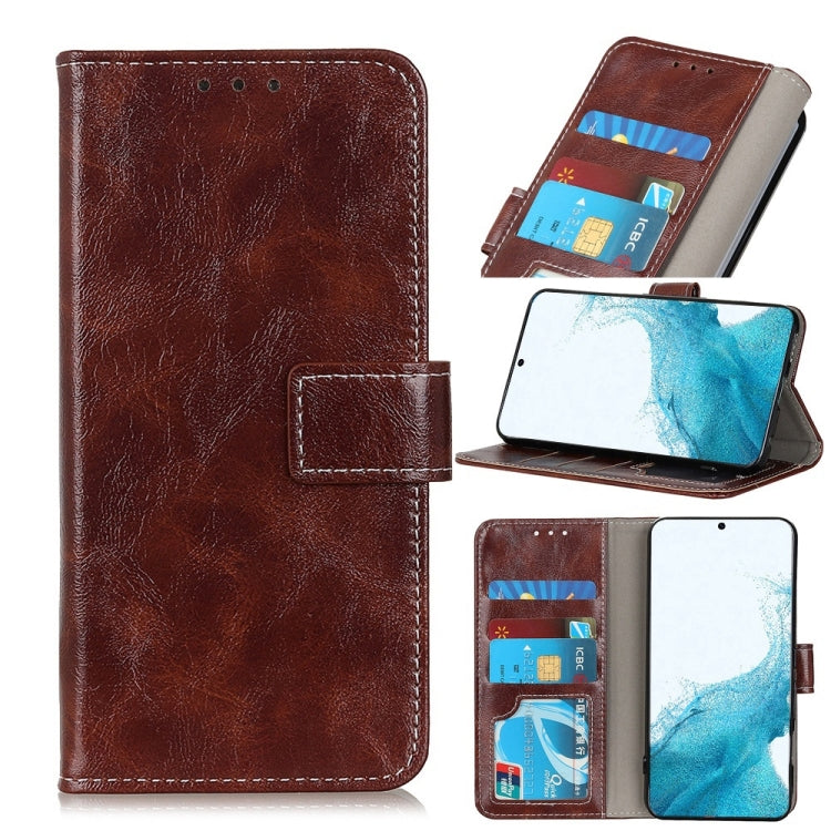 Retro Crazy Horse Texture Horizontal Flip Leather Case with Holder & Card Slots & Photo Frame & Wallet, For Samsung Galaxy S22 5G, For Samsung Galaxy S22+ 5G, For Samsung Galaxy S22 Ultra 5G, For Xiaomi Civi 5G