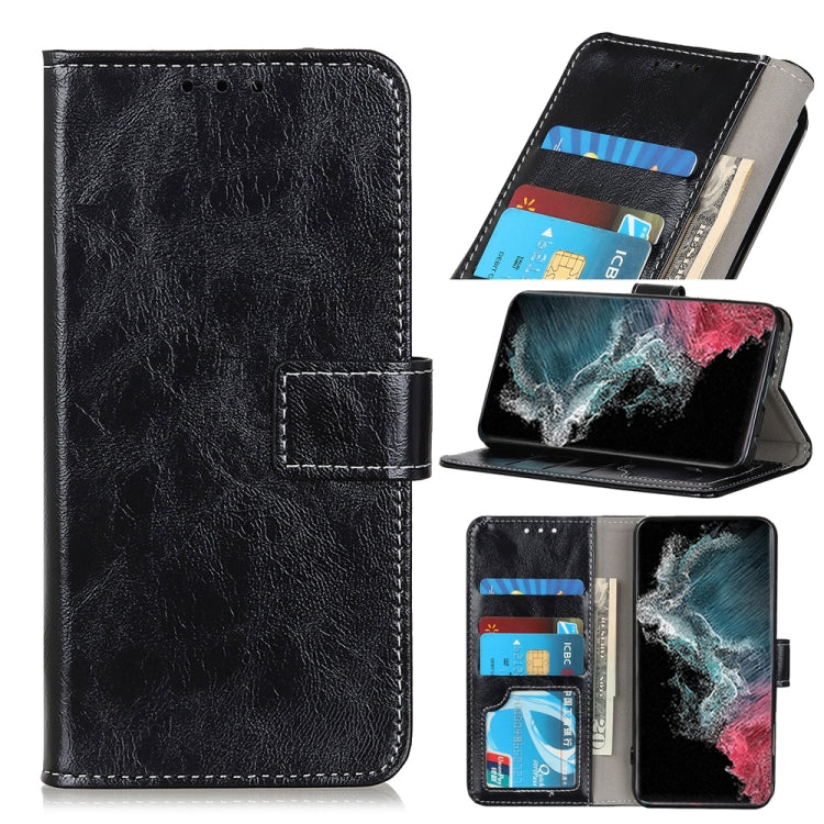Retro Crazy Horse Texture Horizontal Flip Leather Case with Holder & Card Slots & Photo Frame & Wallet, For Samsung Galaxy S22 5G, For Samsung Galaxy S22+ 5G, For Samsung Galaxy S22 Ultra 5G, For Xiaomi Civi 5G