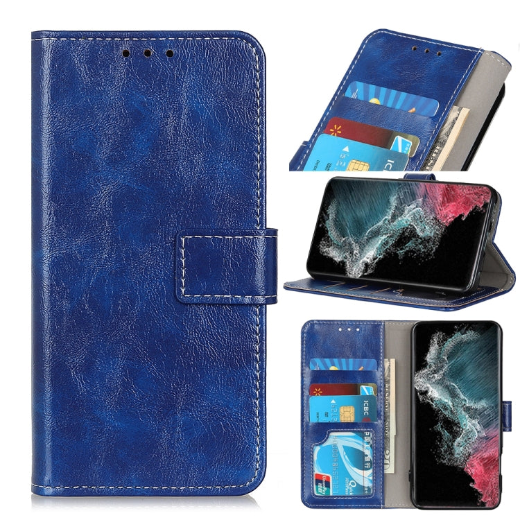 Retro Crazy Horse Texture Horizontal Flip Leather Case with Holder & Card Slots & Photo Frame & Wallet, For Samsung Galaxy S22 5G, For Samsung Galaxy S22+ 5G, For Samsung Galaxy S22 Ultra 5G, For Xiaomi Civi 5G