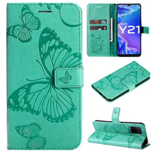 Load image into Gallery viewer, Pressed Printing Butterfly Pattern Horizontal Flip PU Leather Case with Holder &amp; Card Slots &amp; Wallet &amp; Lanyard, For vivo Y20 / Y20a / Y20s, For vivo Y21 2021 / Y21s / Y33s, For Xiaomi Mi 11T / 11T Pro