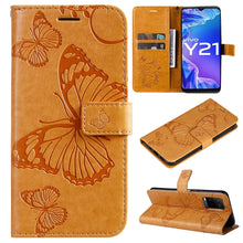 Load image into Gallery viewer, Pressed Printing Butterfly Pattern Horizontal Flip PU Leather Case with Holder &amp; Card Slots &amp; Wallet &amp; Lanyard, For vivo Y20 / Y20a / Y20s, For vivo Y21 2021 / Y21s / Y33s, For Xiaomi Mi 11T / 11T Pro