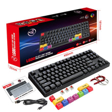 Load image into Gallery viewer, HXSJ L600 87 Keys USB-C / Type-C Wired Red Shaft Mechanical Keyboard with Cool Backlight