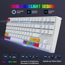 Load image into Gallery viewer, HXSJ L600 87 Keys USB-C / Type-C Wired Red Shaft Mechanical Keyboard with Cool Backlight