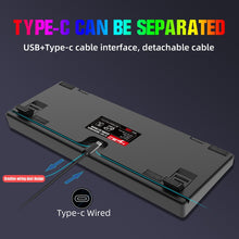 Load image into Gallery viewer, HXSJ L600 87 Keys USB-C / Type-C Wired Red Shaft Mechanical Keyboard with Cool Backlight