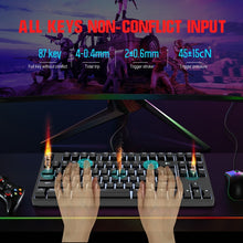 Load image into Gallery viewer, HXSJ L600 87 Keys USB-C / Type-C Wired Red Shaft Mechanical Keyboard with Cool Backlight