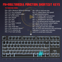 Load image into Gallery viewer, HXSJ L600 87 Keys USB-C / Type-C Wired Red Shaft Mechanical Keyboard with Cool Backlight
