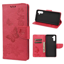 Load image into Gallery viewer, Butterfly Embossed Horizontal Flip Leather Phone Case with Card Slot &amp; Holder, For Samsung Galaxy A13 5G