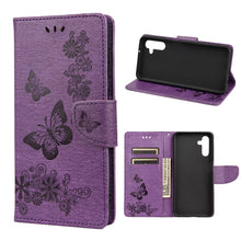 Load image into Gallery viewer, Butterfly Embossed Horizontal Flip Leather Phone Case with Card Slot &amp; Holder, For Samsung Galaxy A13 5G